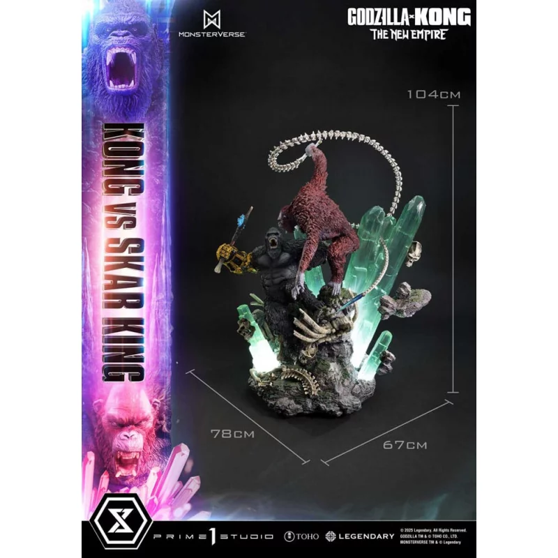 Godzilla x Kong: The New Empire Statue Kong vs Skar King Bonus Version 104cm