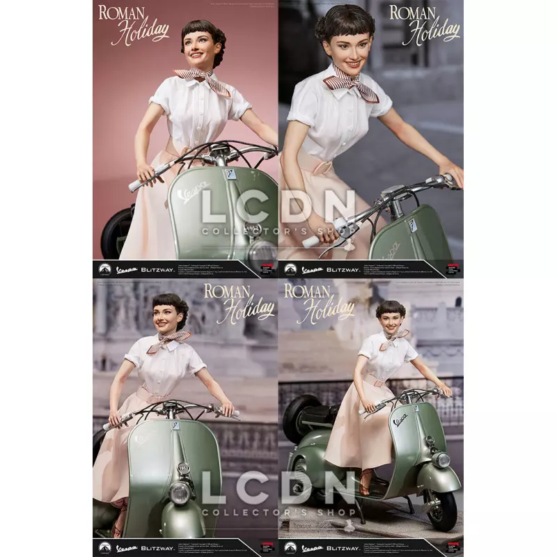 Roman Holiday Vacances romaines Princess Ann ( Audrey Hepburn ) &amp; 1951 Vespa 125 1/4 Statue Blitzway BW-NS 20401