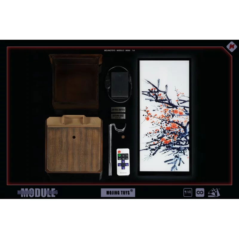 Japanese Style Folding Screen Diorama Base M006B Module Series mOjingToys Studio 1/6