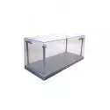 1/18 Boites vitrine acrylique Plexiglas avec Led Lighted Display case Exposer vos miniatures (Base argentée)