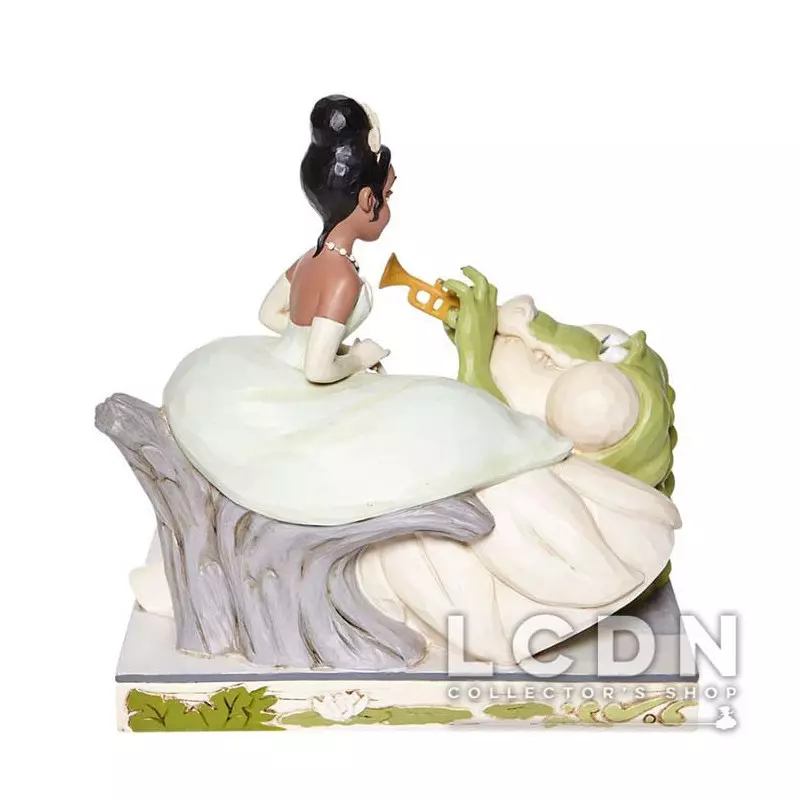 Disney Traditions Jim Shore Bayou Beauty White Woodland Tiana with Louie Resin Statue 19cm