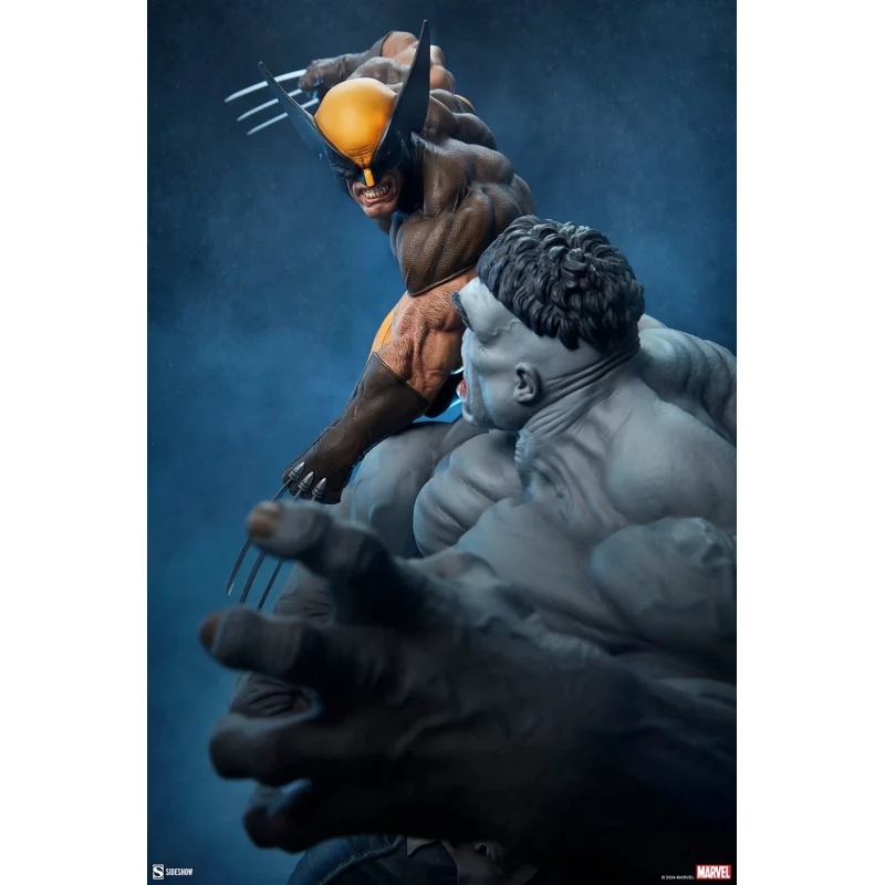 Marvel Statue Grey Hulk vs Wolverine 58cm