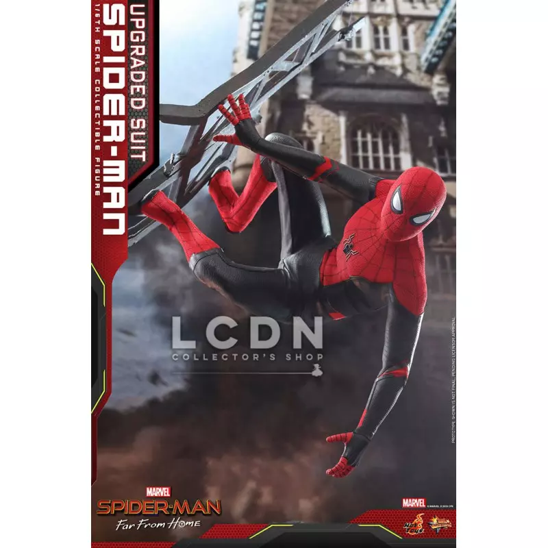 Hot Toys MMS542 Spider-Man: Far From Home Spider-Man Upgraded Suit Tom Holland 1/6 Collectible Figurine 28.5cm (Boite Scellé)