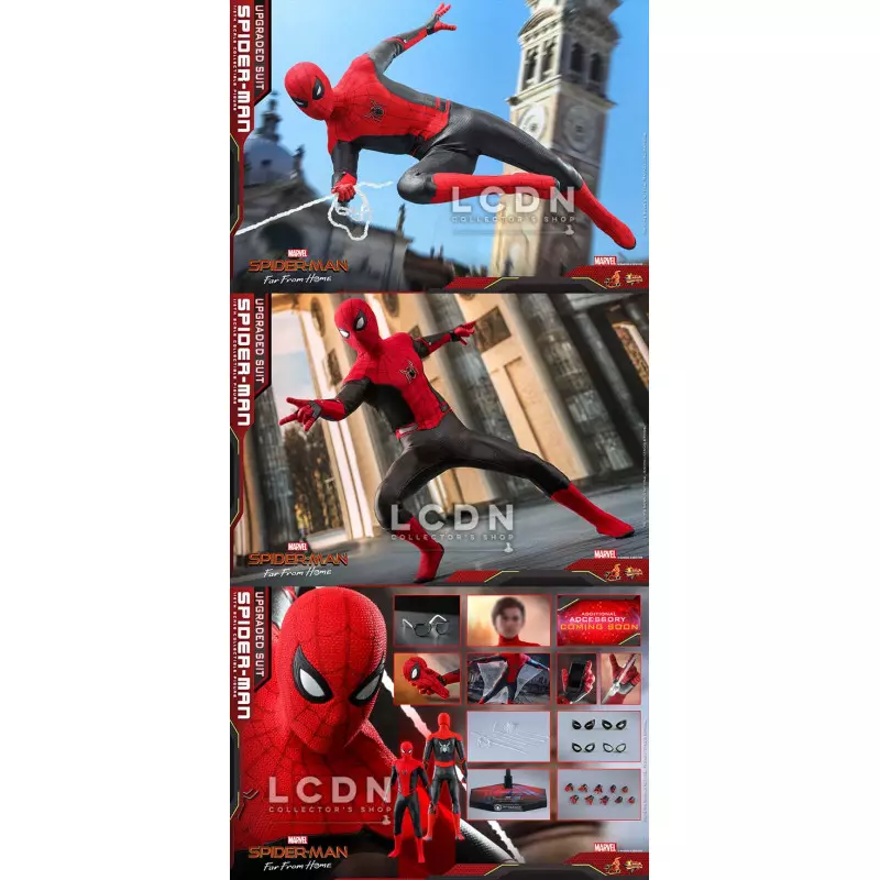 Hot Toys MMS542 Spider-Man: Far From Home Spider-Man Upgraded Suit Tom Holland 1/6 Collectible Figurine 28.5cm (Boite Scellé)