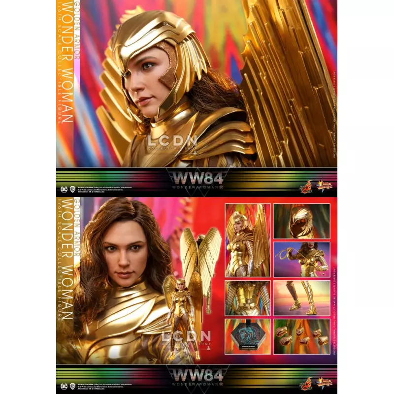 Hot Toys MMS577 Wonder Woman 1984 Wonder Woman Golden Armor Version Gal Gadot 1/6 Collectible Figure 30cm
