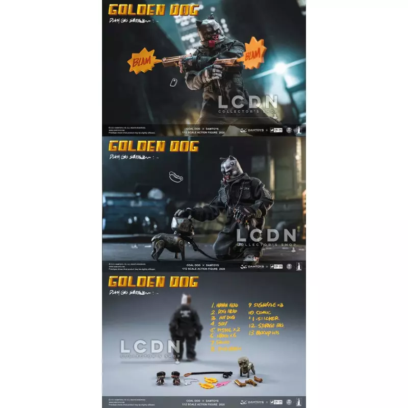Death Gas Station series Golden Dog 1/12 Action Figure 15cm