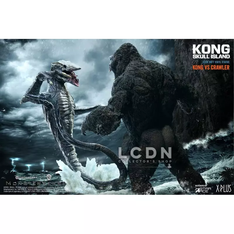 Kong Skull Island Deform Real Series Statues Kong vs Skull Crawler Deluxe Version 32 cm