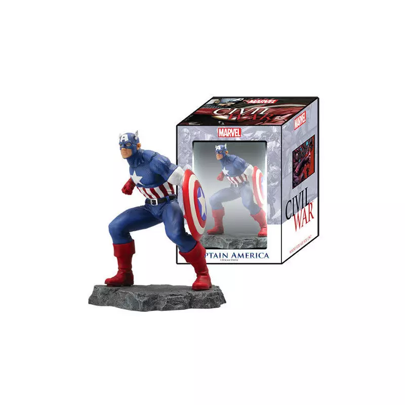 Marvel Civil War Captain America 1/8 Action Statue 25cm