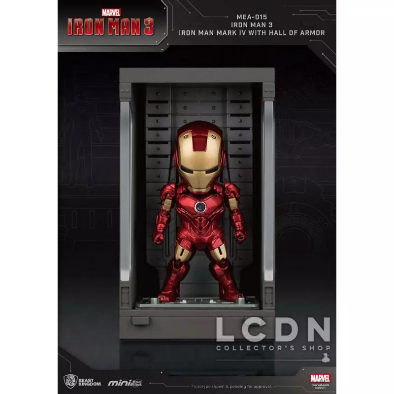 Iron Man 3 Mini Egg Attack Action Figure Hall of Armor Iron Man Mark IV 8 cm