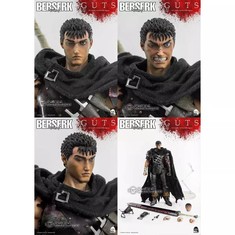 BERSERK figurine 1/6 Guts Black Swordman Threezero PVC 32 cm