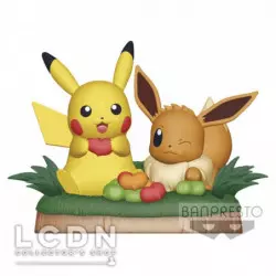 Pokemon Pikachu & Evoli Figurines Diorama 12cm