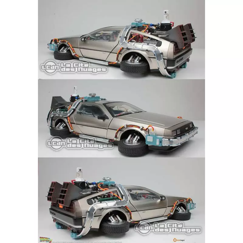 Retour vers le Futur II Magnetic Floating 1/20 DeLorean Time Machine 22cm (Modèle exposé)