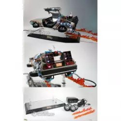 Retour vers le Futur II Magnetic Floating 1/20 DeLorean Time Machine 22cm (Modèle exposé)