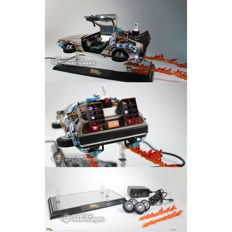Retour vers le Futur II Magnetic Floating 1/20 DeLorean Time Machine 22cm (Modèle exposé)