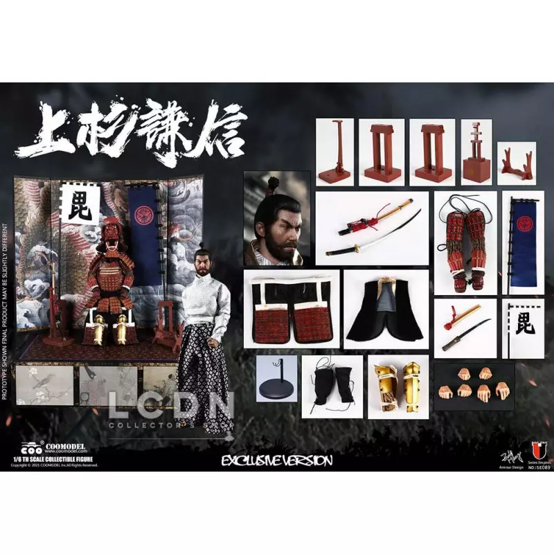 Series of Empires Diecast Alloy Uesugi Kenshin The God of War Exclusive Version 1/6 Action Figurine SE089 COOMODEL 30cm
