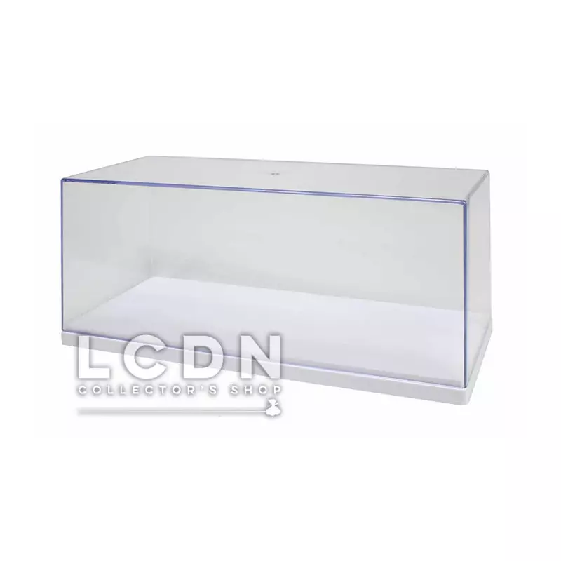 1/24 Boîte vitrine Display case Exposer vos miniatures (Base blanche) 27cm