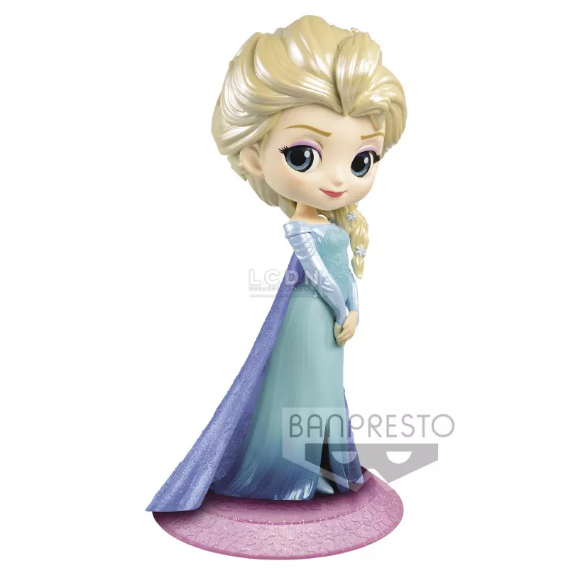 Disney La Reine des Neiges Q Posket Figurine Elsa Glitter Line 14 cm