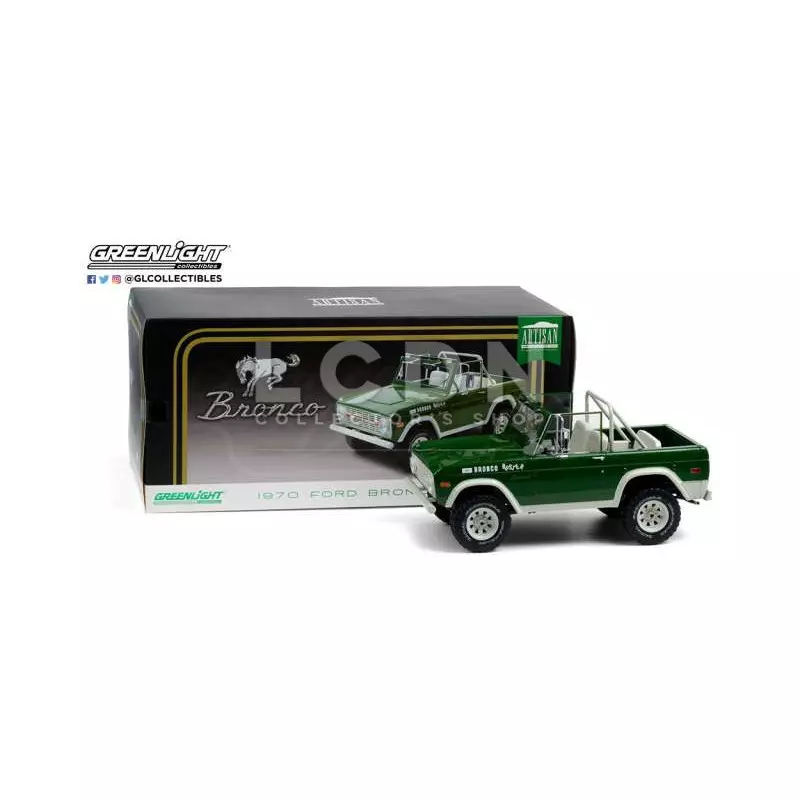 ミニカー　1/18 1970 Ford Bronco Buster 「Artisan Collection」 [19084] 1970 Ford Bronco Buster, Green - Greenlight 19084 - 1/18