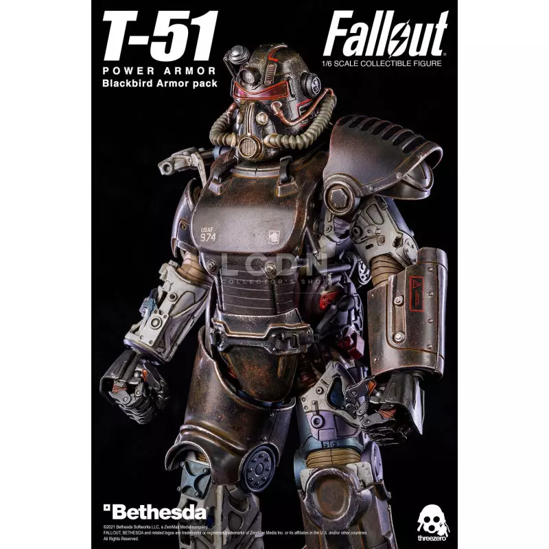 Fallout 4 accessoires pour 1/6 figurine T-51 Power Armor Blackbird Armor Pack