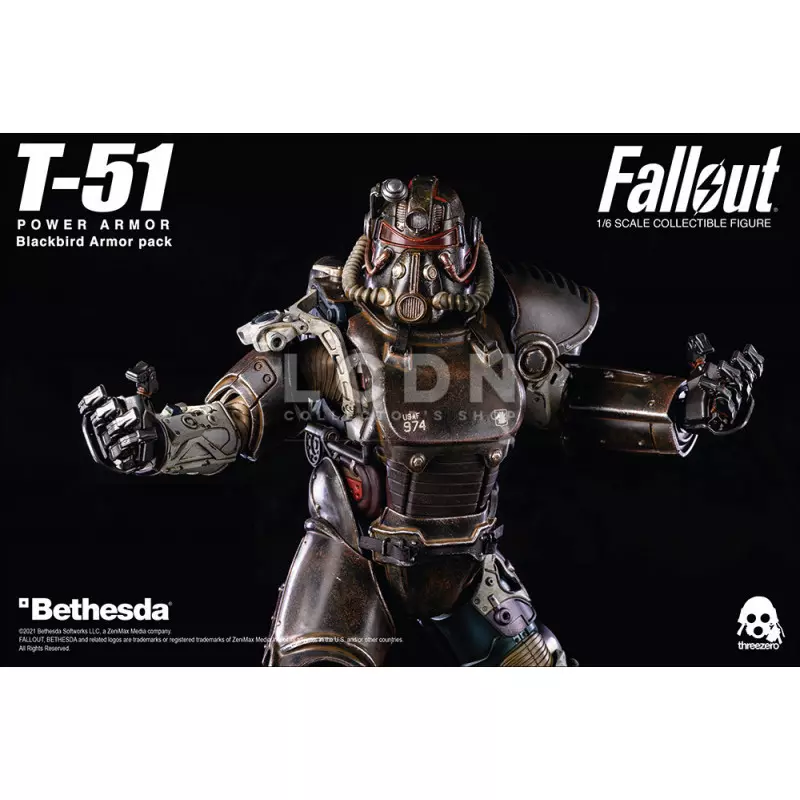 Fallout 4 accessoires pour 1/6 figurine T-51 Power Armor Blackbird Armor Pack
