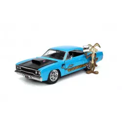 Looney Tunes 1970 Plymouth Road Runner Bip Bip avec Wile E. Coyote Figurine 32038 1/24