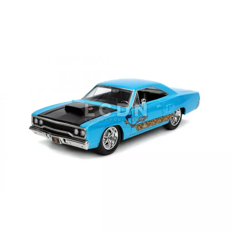 Looney Tunes 1970 Plymouth Road Runner Bip Bip avec Wile E. Coyote Figurine 32038 1/24