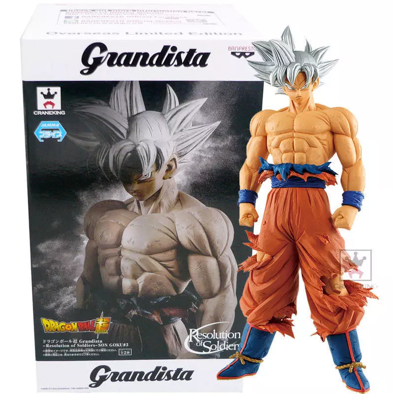 SON GOKU ULTRA INSTINCT GRANDISTA FIGURINE DBZ RESOLUTION OF SOLDIERS 28 CM  - Kingdom Figurine