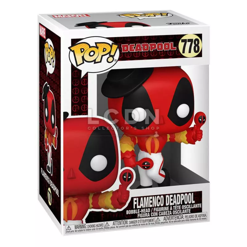 Deadpool 30th Anniversary POP! Marvel Flamenco Deadpool Vinyl Figurine 10cm n°778