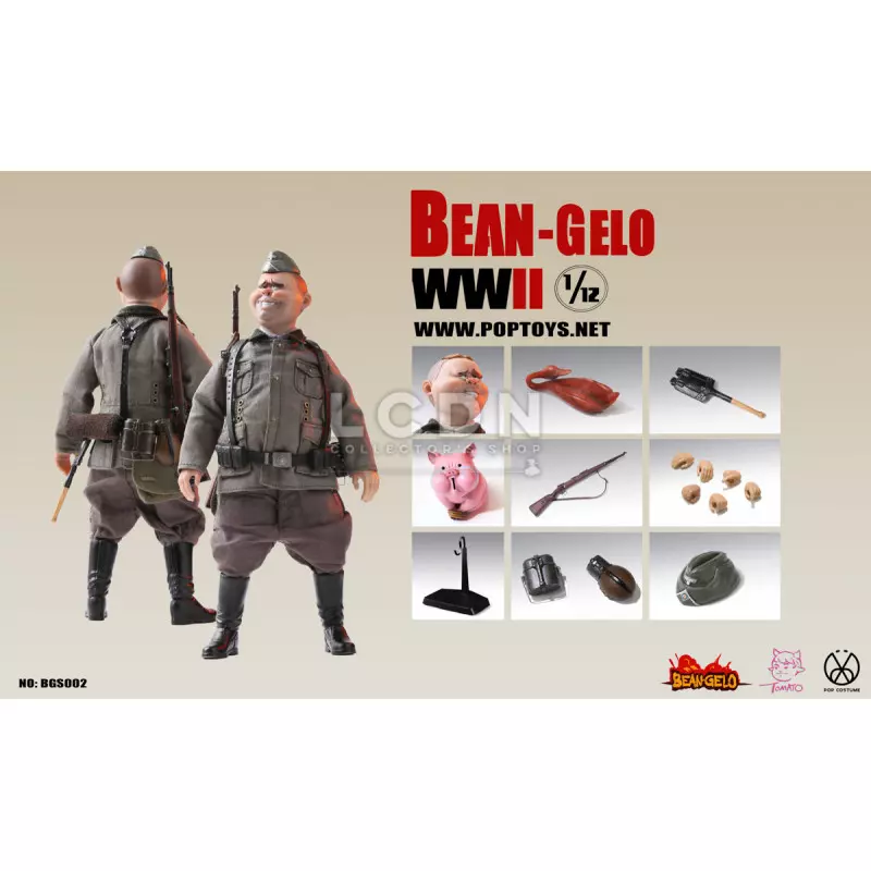 POPTOYS BGS002 Bean Gelo 1/12フィギュア ジョージ POPtoys】BGS002 1/12 Bean Gelo Series Fat guy--George WW2