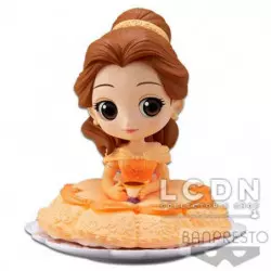 Disney Q posket Characters La Belle et la Bête Sugirly Belle Style B Milky Color PVC Statue 9cm