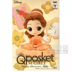 Disney Q posket Characters La Belle et la Bête Sugirly Belle Style B Milky Color PVC Statue 9cm