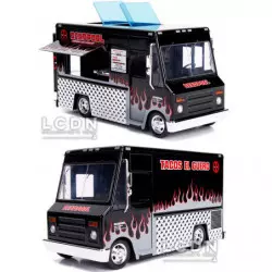 Deadpool MARVEL Tacos El Guero Food Truck with Deadpool X-Force Version Figure Jada Toys 30540 Hollywood Rides 1/24