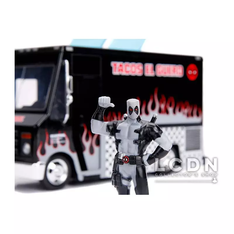 Deadpool MARVEL Tacos El Guero Food Truck with Deadpool X-Force Version Figure Jada Toys 30540 Hollywood Rides 1/24