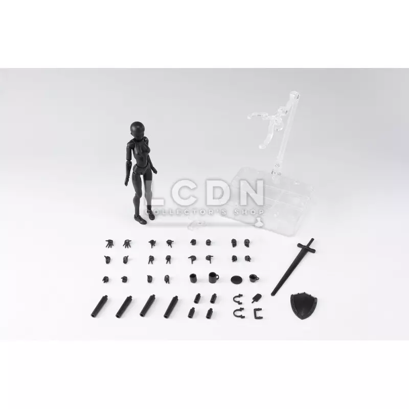 Corps Femme Noir S.H.Figuarts (Body-chan DX Set 2 Solid Black Color Ver.) Action Figurine 13cm