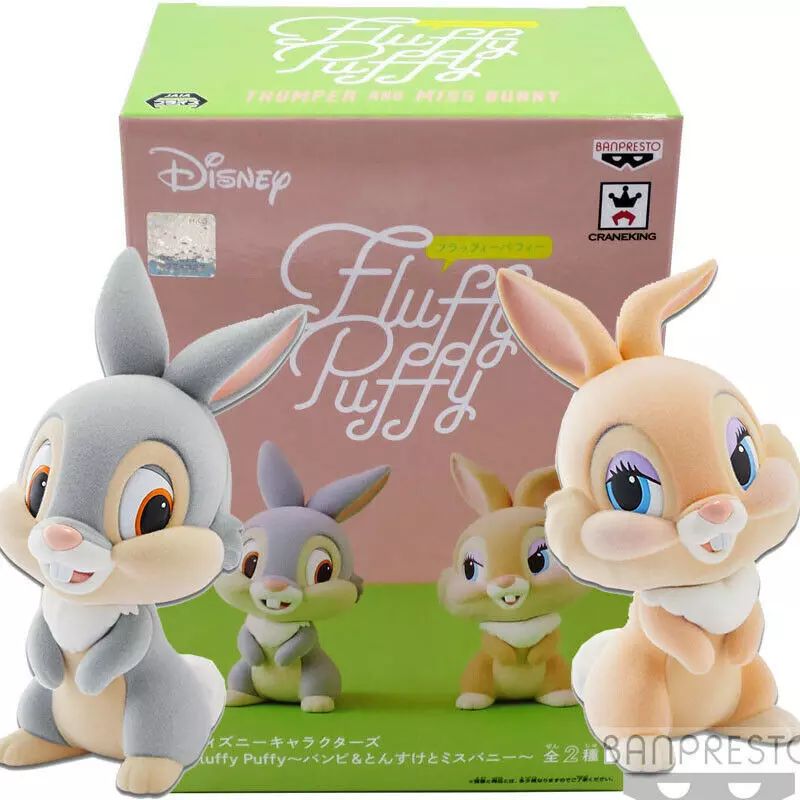 ディズニー　フラッフィーパフィ Disney Fluffy Puffy Thumper & Miss Bunny PVC Statue 8cm