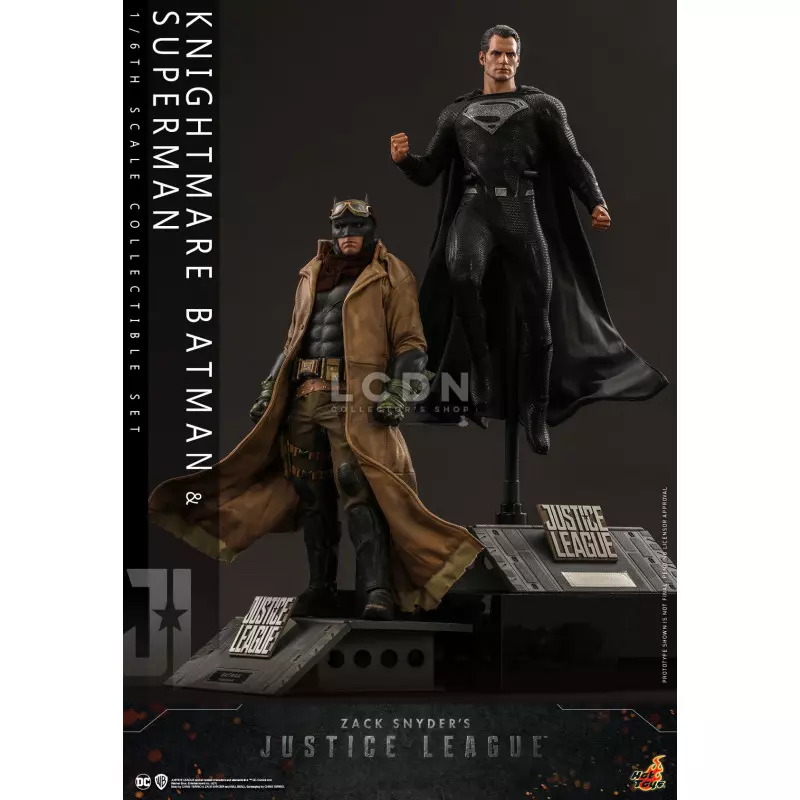 Hot Toys TMS038 Zack Snyder&#039;s Justice League Knightmare Batman et Superman 1/6 Collectible Action Figurine 31cm