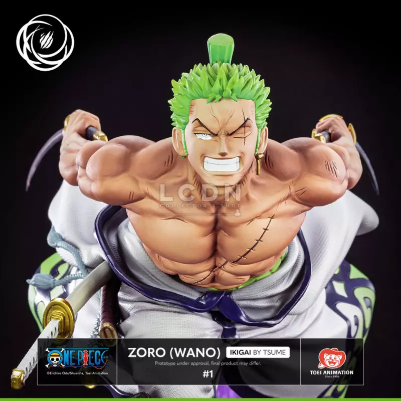 One Piece Statue 1/6 by Tsume Roronoa Zoro Wano Ikigai 28cm Ultimate Version (Neuf)