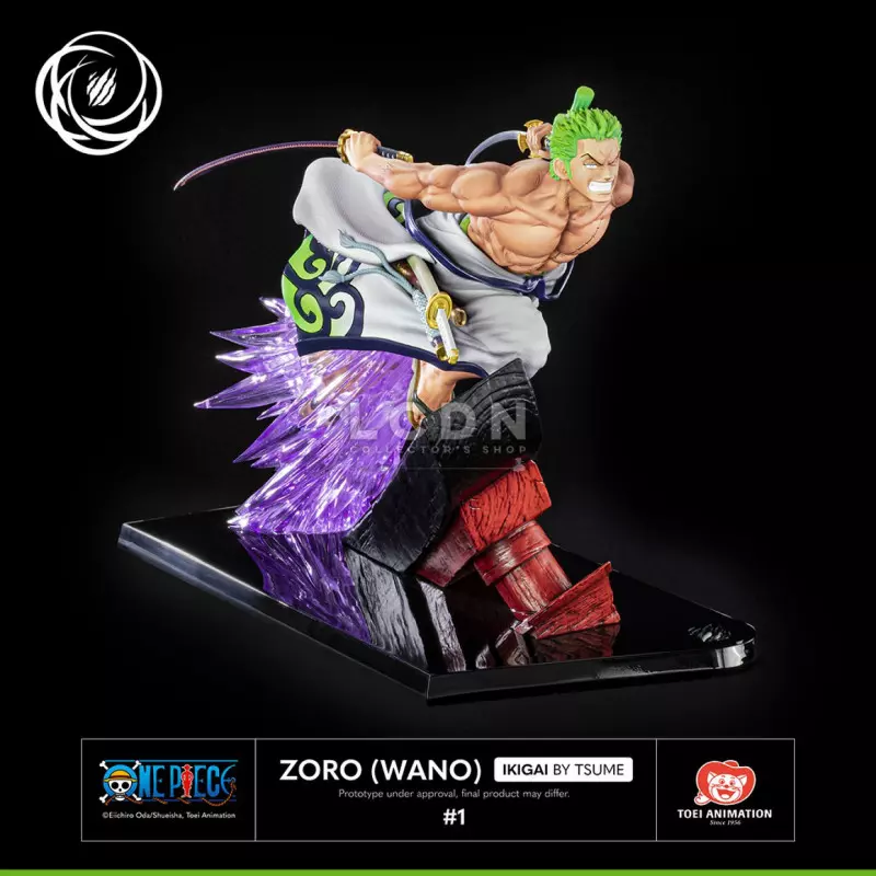 One Piece Statue 1/6 by Tsume Roronoa Zoro Wano Ikigai 28cm Ultimate Version (Neuf)