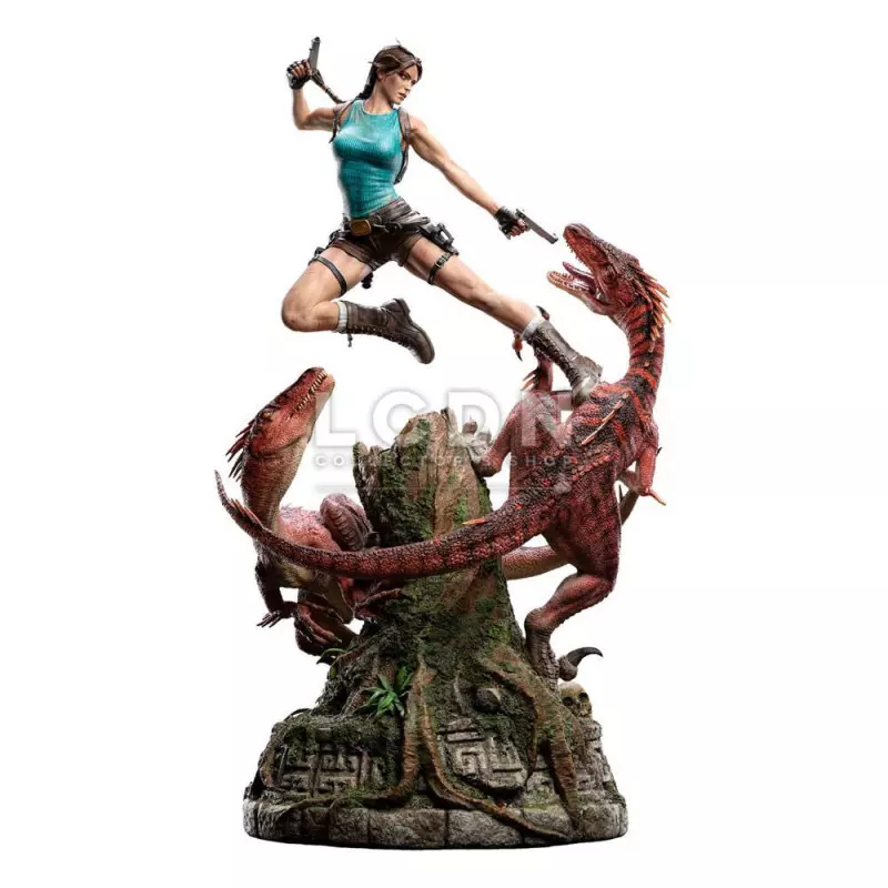 Weta lara croft statue hotsell