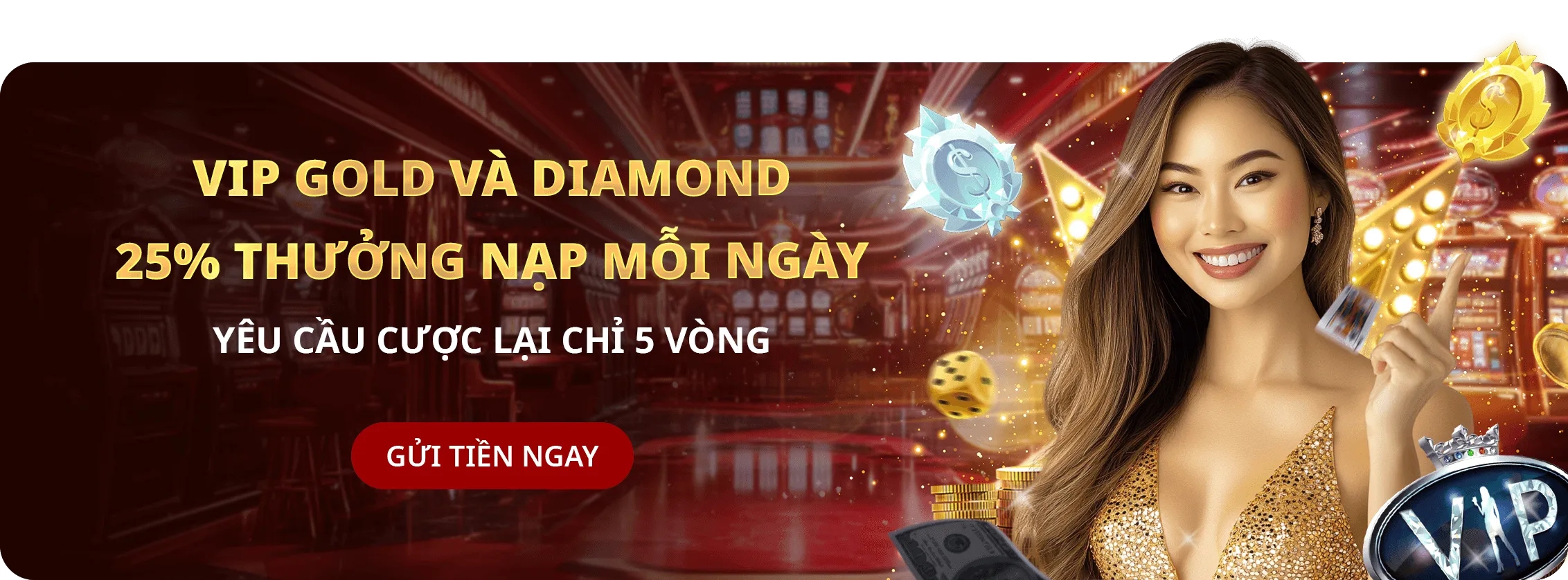 VIP - Daily Reload 25% - Gold & Diamond