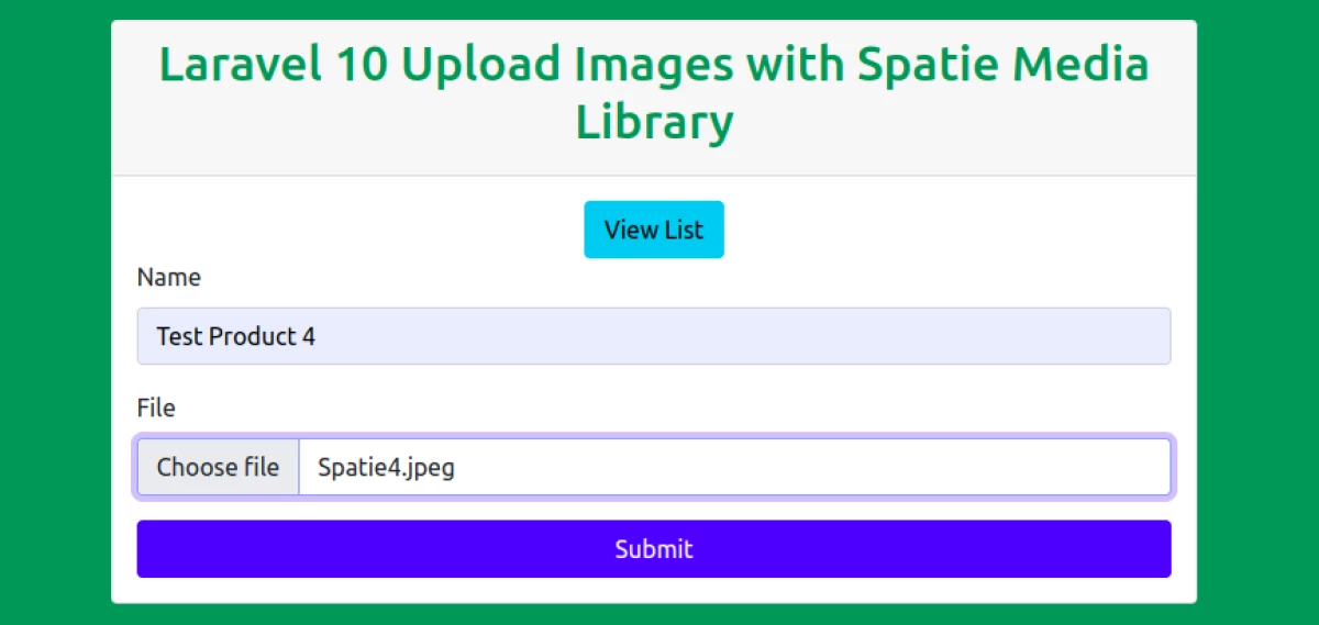 Laravel 10 Upload Images with Spatie Media Library Tutorial