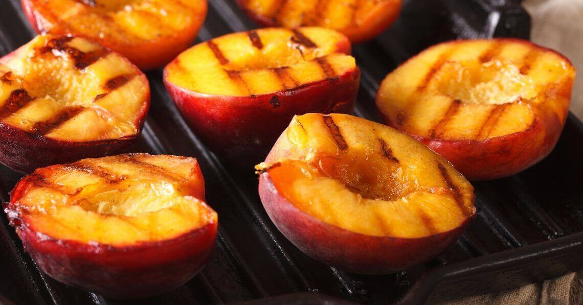 Grilled peaches