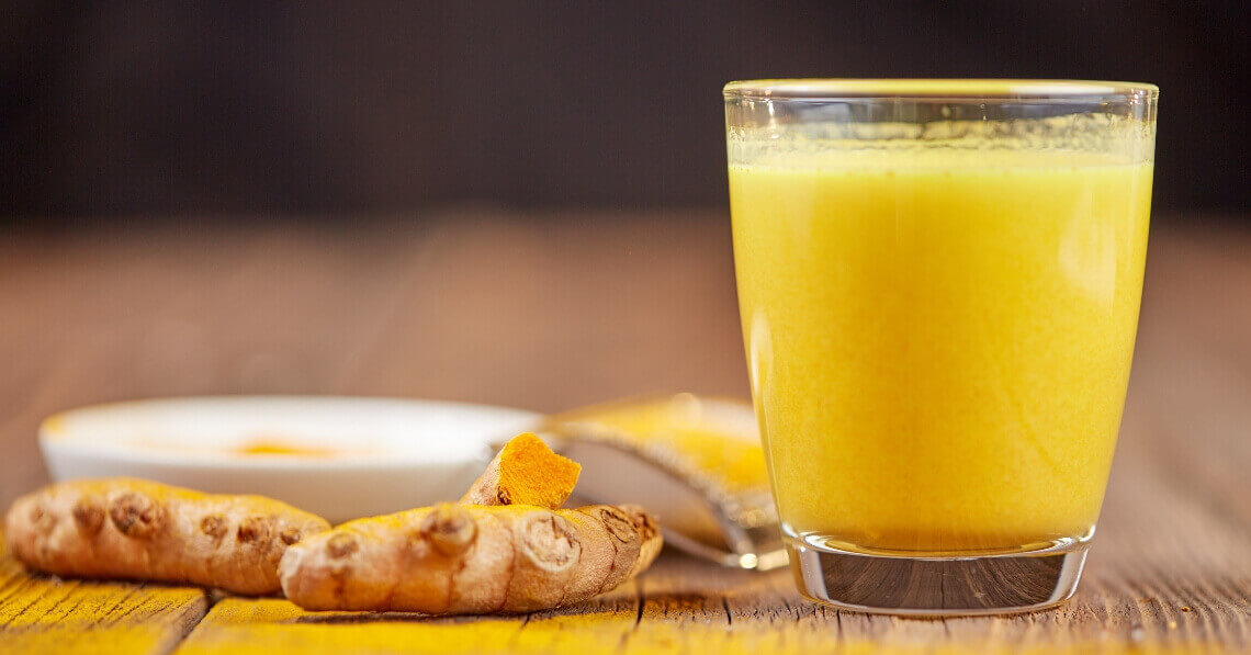 Golden milk with turmeric