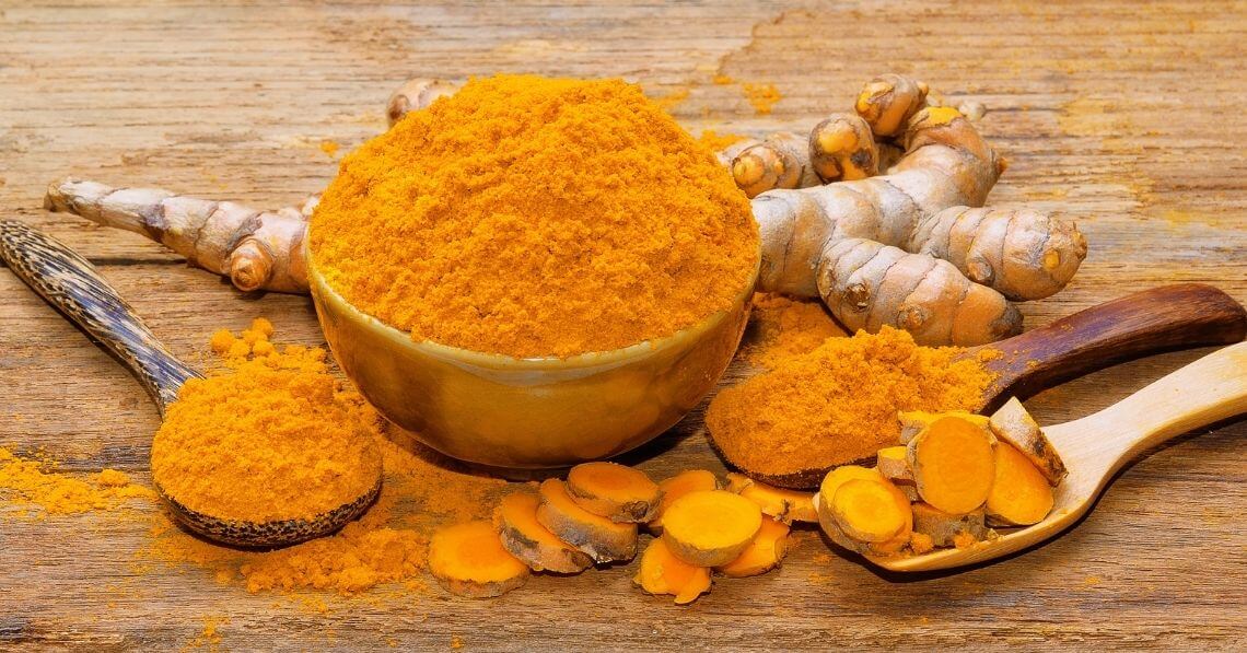 Turmeric root and powder