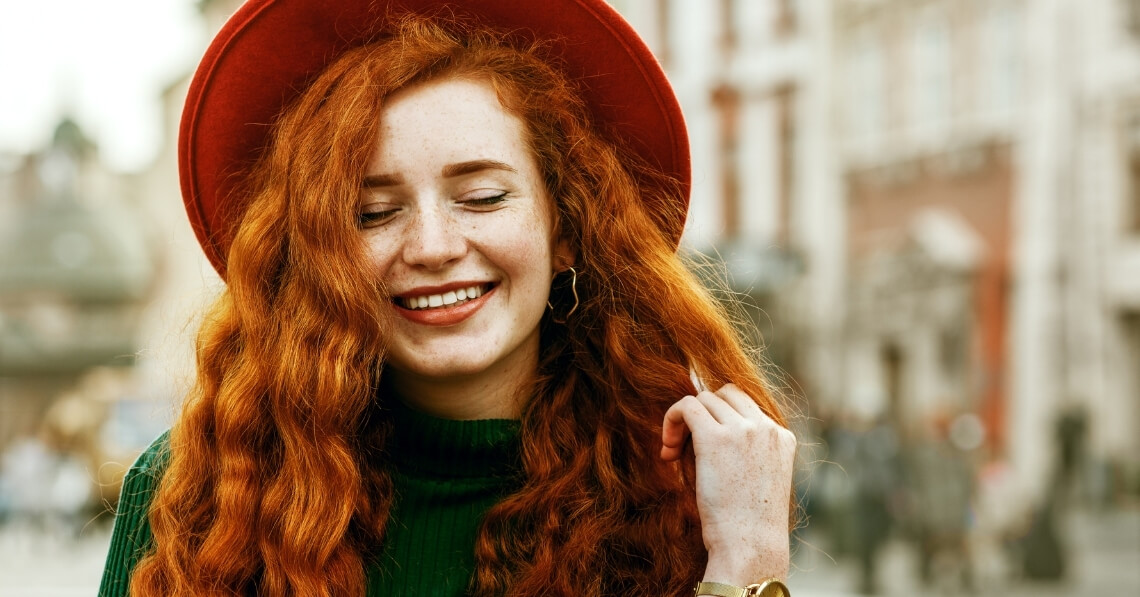 Young woman in autumn colors