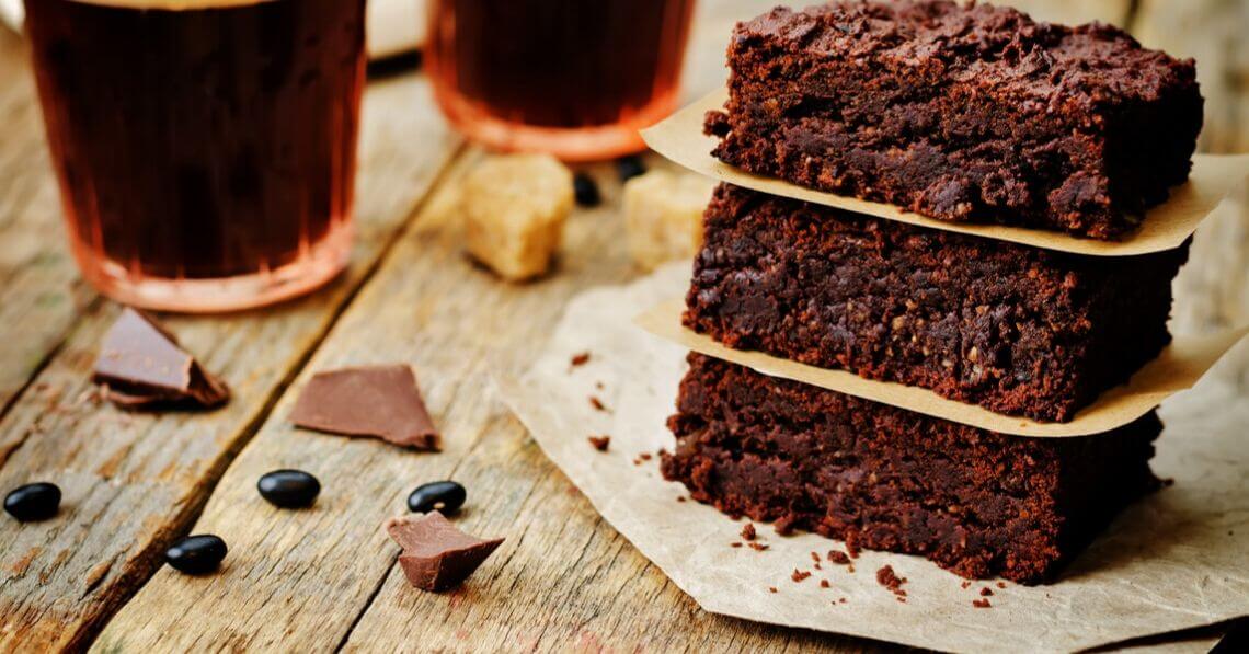 a slice of cake on a cutting board