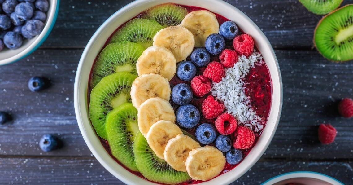 Acai fruit bowl with collagen