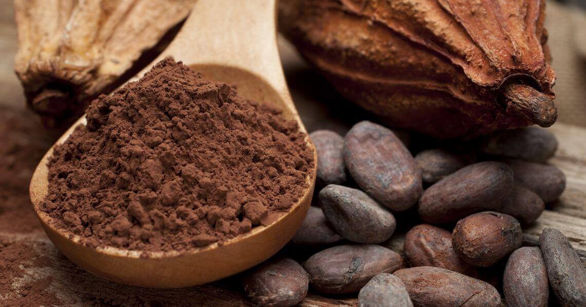 Cocoa beans and cocoa powder