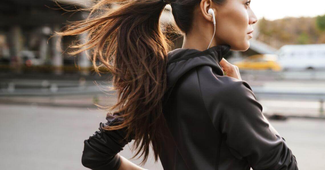 Young woman jogging