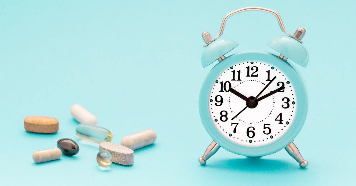 Alarm clock with nutritional supplements